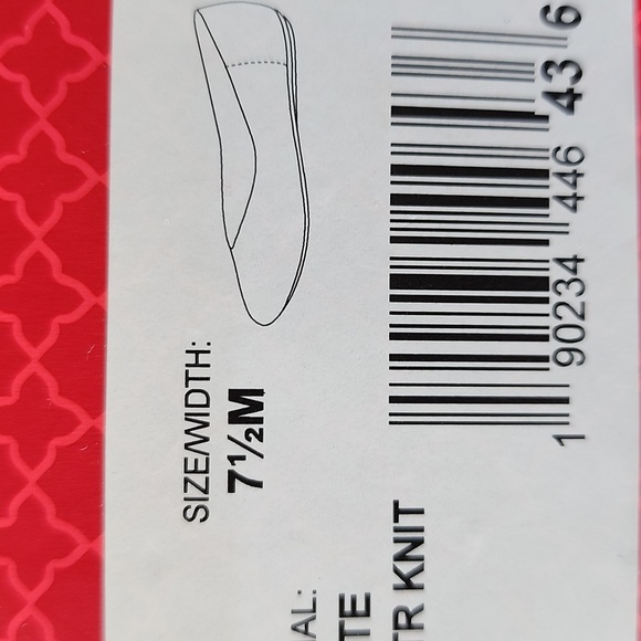 Kelly & Katie Black and White Herringbone Flats - Picture 7 of 7